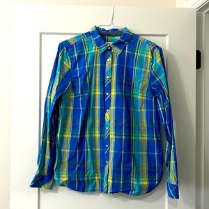 Talbots LS button down top